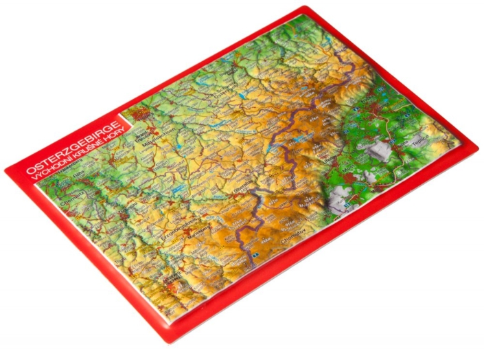 3D Reliefpostkarte Erzgebirge Ost Georelief Vertriebs GbR Dresden